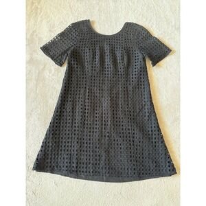 BCBGeneration‎ Eyelet Dress Black Mini A-Line Cocktail Party XS